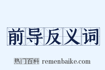 前导反义词是什么意思的图片